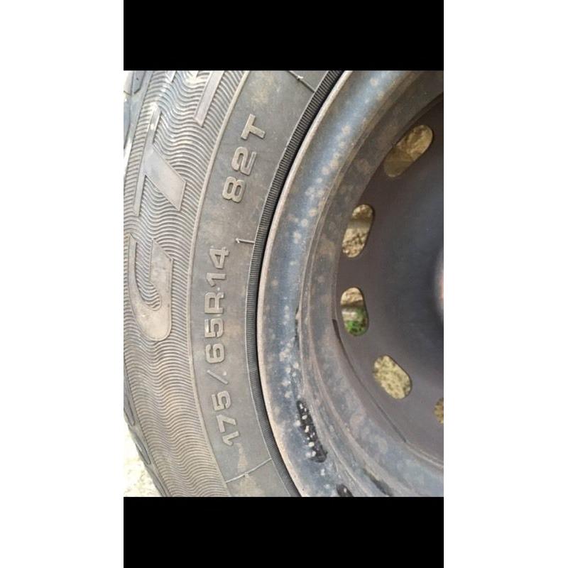 14" steel wheel with Goodyear tyre (approx. 5mm tread).