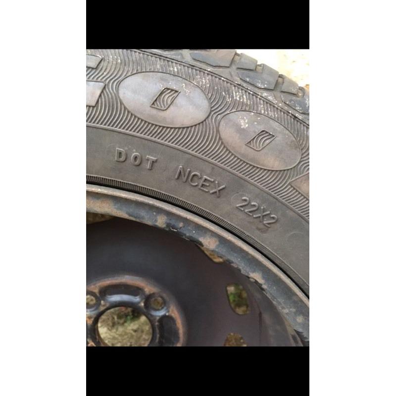14" steel wheel with Goodyear tyre (approx. 5mm tread).