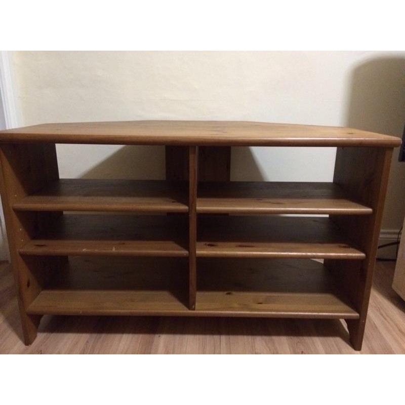 Solid oak Corner tv unit