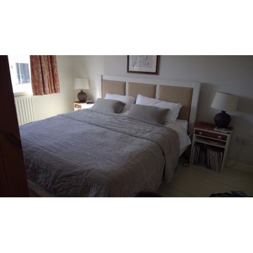 Beautiful grey velvet Ikea Penningblad bedspread/ throw