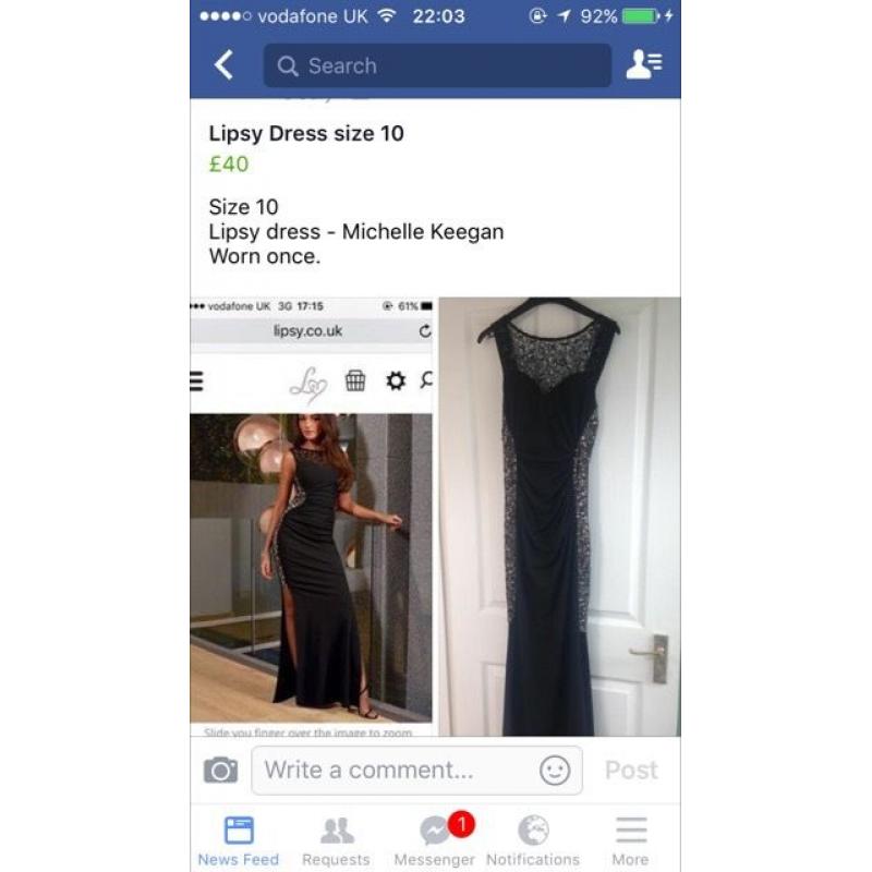 Size 10 Lipsy dress - Michelle Keegan