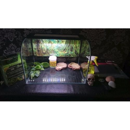 Exo Terra Habisphere set up plus loads extras, Great looking vivarium for snake ,leopard gecko