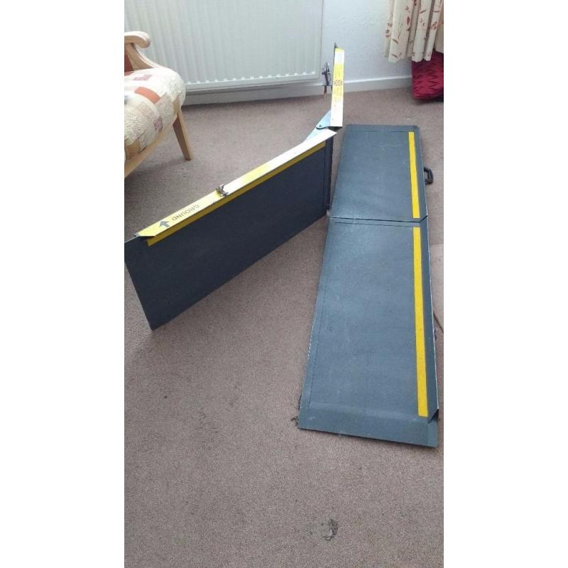 Scooter / Wheelchair Ramps. (1 x Portaramp & 1 x Plastic Wedge Ramp)