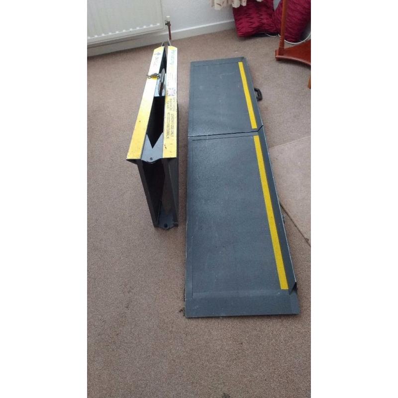 Scooter / Wheelchair Ramps. (1 x Portaramp & 1 x Plastic Wedge Ramp)