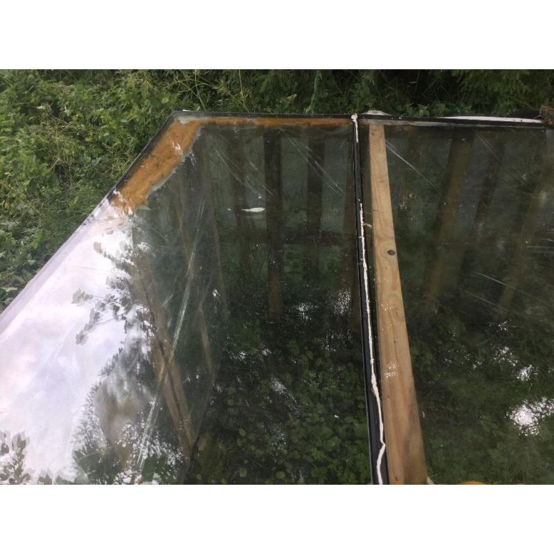 Double glazed glass panels 174x77,4 cm (x2)
