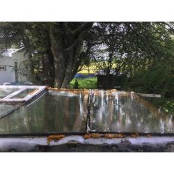 Double glazed glass panels 174x77,4 cm (x2)