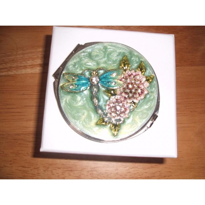 Past Times Compact Dragonfly Mirror