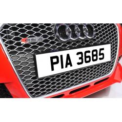 PIA 3685 1970's Ni Dateless Personalised Number Plate Audi BMW Ford Golf Mercedes Kia Vauxhall
