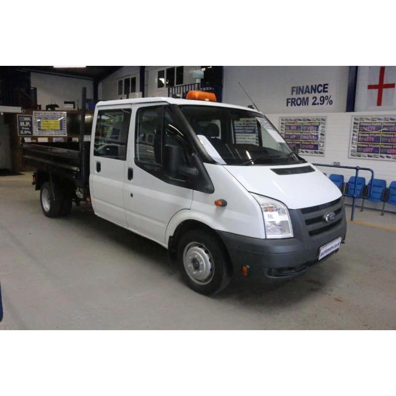 2011 - FORD TRANSIT T350 2.4TDCI 100PS LWB RWD CREW CAB TIPPER (GUIDE PRICE)