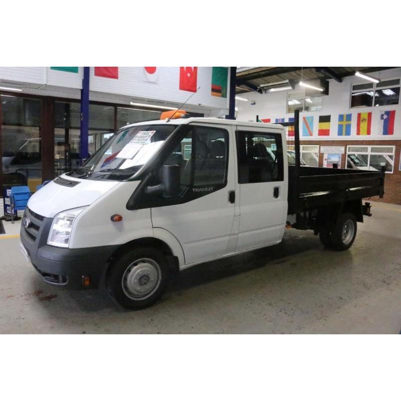 2011 - FORD TRANSIT T350 2.4TDCI 100PS LWB RWD CREW CAB TIPPER (GUIDE PRICE)