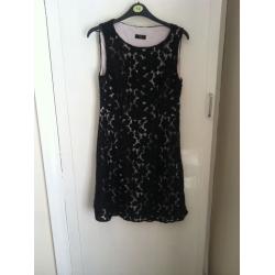 Womens F&F black lace dress, size 12