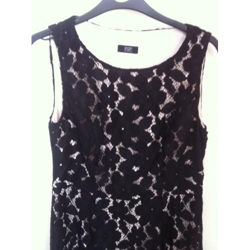 Womens F&F black lace dress, size 12