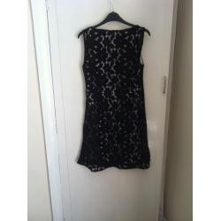 Womens F&F black lace dress, size 12