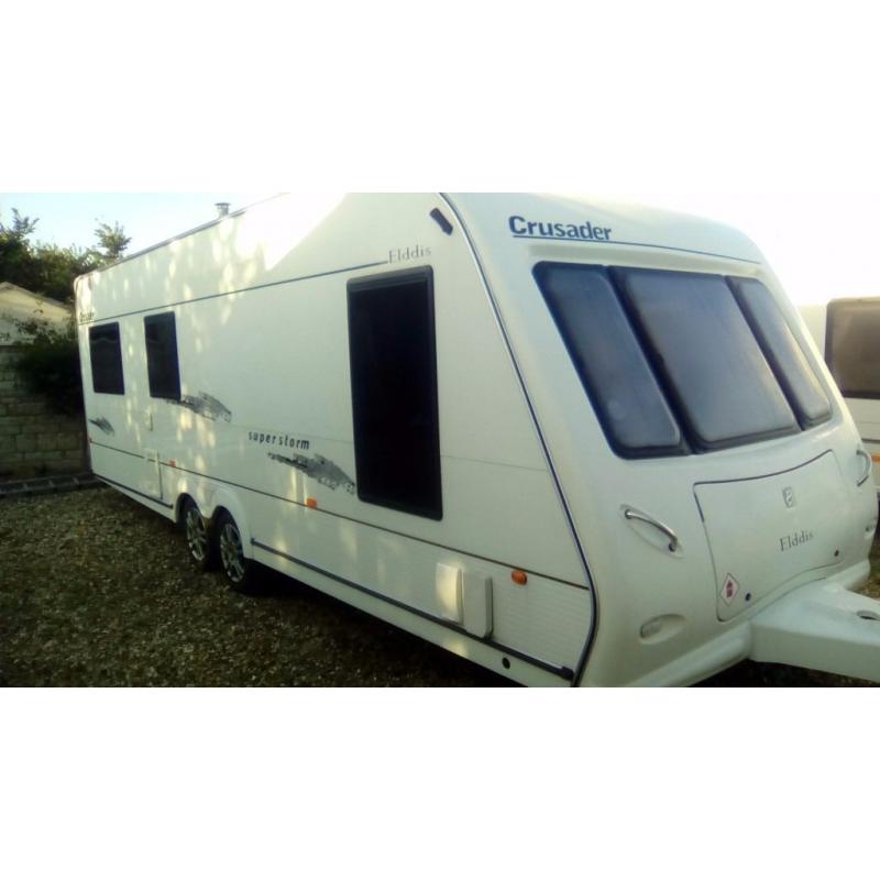 Elddis crusader superstorm twin axle 2008 touring caravan