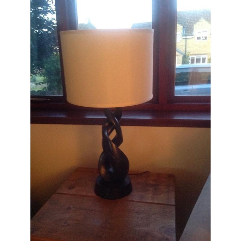 Modern table lamp black and cream