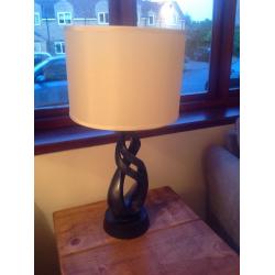 Modern table lamp black and cream