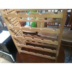 wine rack from wood