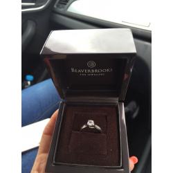 White gold and diamond engagement ring