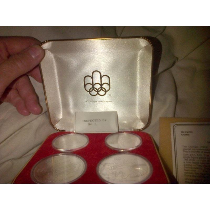Canada 1972 Montreal Olympic Games 4 Coin Set post incd