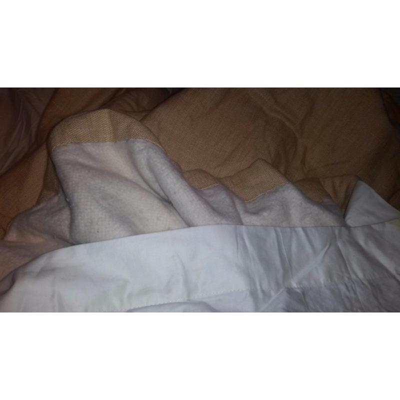 Bespoke Large 3Pcs 460cm 230cmThick Curtains Light Gold Buttermilk Double lined
