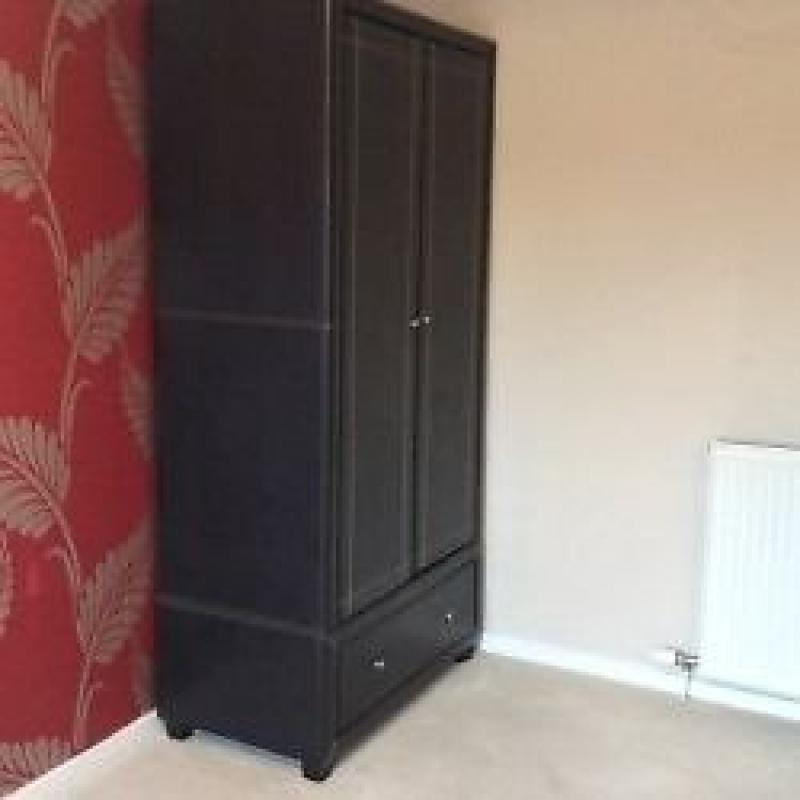 FOR SALE- Lovely Faux Leather Wardrobe with Large Drawer - Identical item selling on Ebay for £409