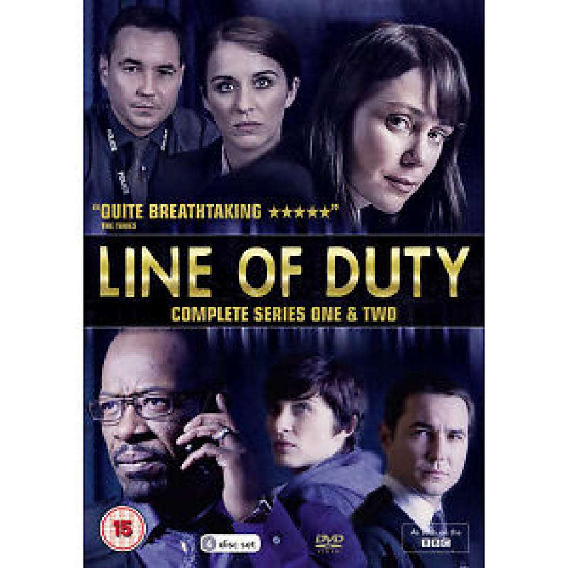 Line of Duty - series 1 and 2. BBC show on DVD in very good condition.