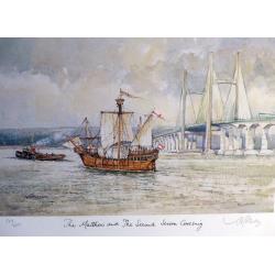 Limited Edition Print "The Matthew and the Second Severn Crossing" Framed and Glazed