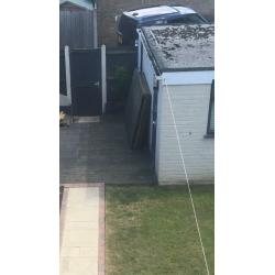 Free wood decking for project or log burner kindle
