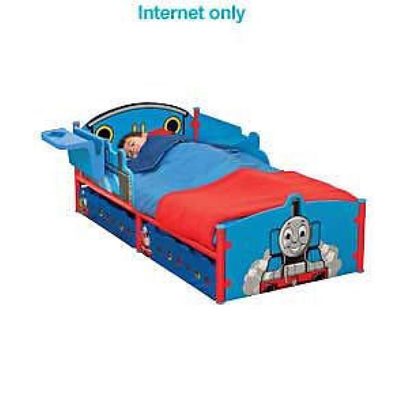 Kids Toddler Thomas Bed with removable bedside table