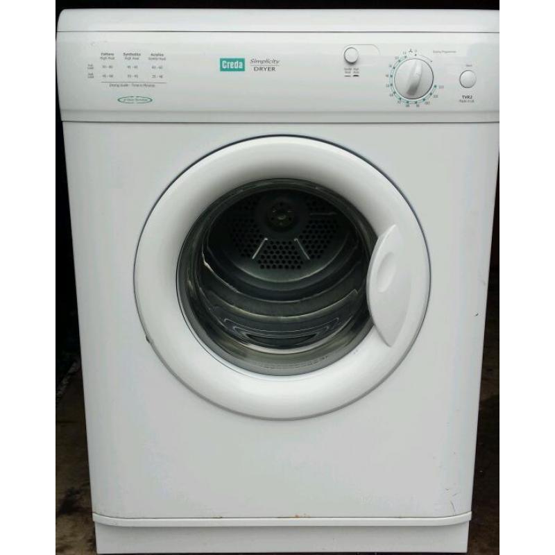 Creda 6kg vented tumble dyer 6 month warranty
