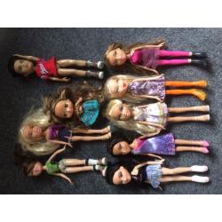 16 dolls plus house accessories/furniture- monster high and bratz toys