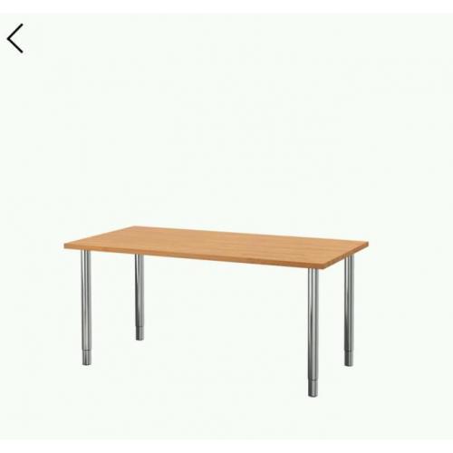 Ikea table top plus 2 x chrome adjustable legs