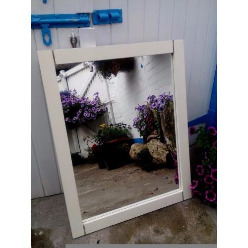Large cream mirror 39" by 30"