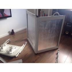 shower enclosure and seat plus rail and curtine