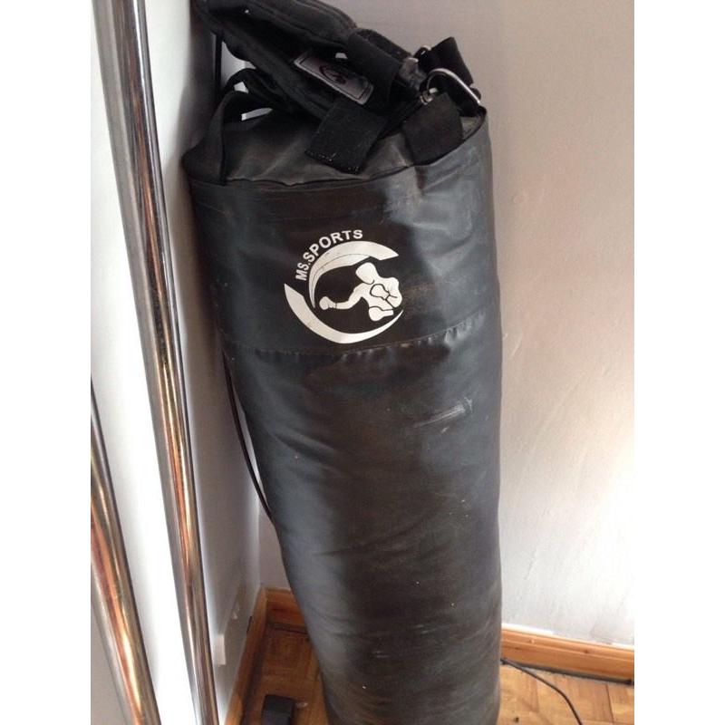 Multigym and punchbag