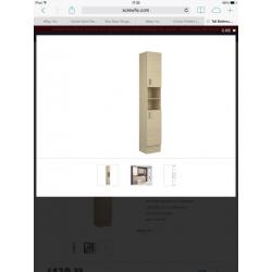 Tall Bathroom Oak Slab Unit from Screwfix Brand New still in packaging cloakroom cupboard / ensuite