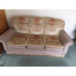 FREE! TRADITIONAL STYLE THREE PIECE SUITE (Sofa and Two Armchairs)