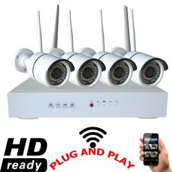 4 WIRELESS CCTV CAMERA SYSTEM KIT PLUG AND PLAY EASY TO INSTALL 1 YEAR WARRANTY - NEXT DAY DELIVERY