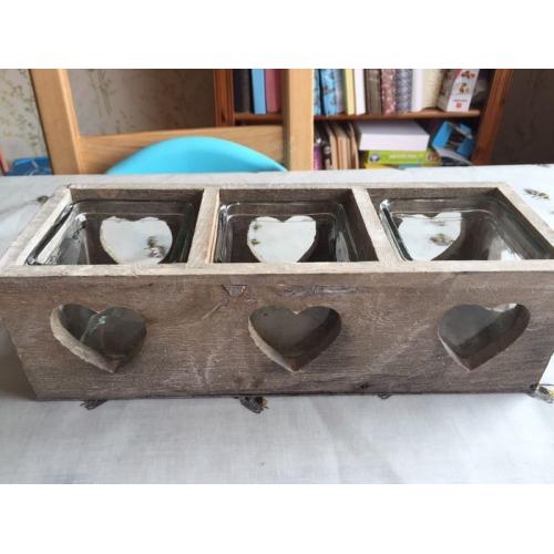 Wooden candle holder