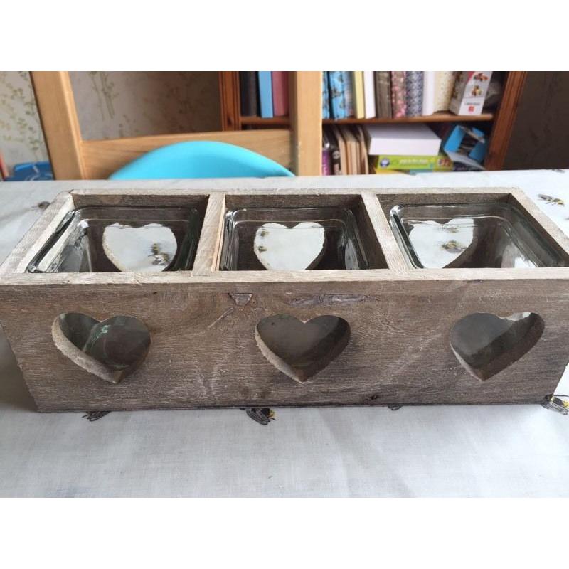 Wooden candle holder
