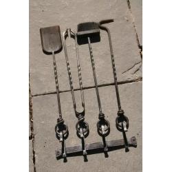 Companion set wall hanging with wall bracket and screws