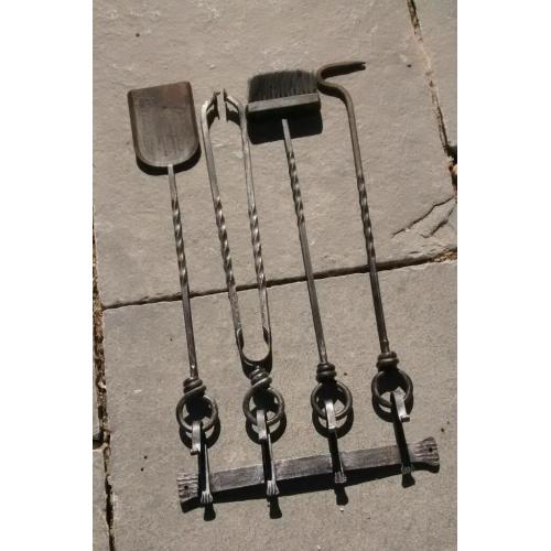 Companion set wall hanging with wall bracket and screws