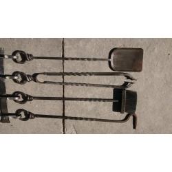 Companion set wall hanging with wall bracket and screws