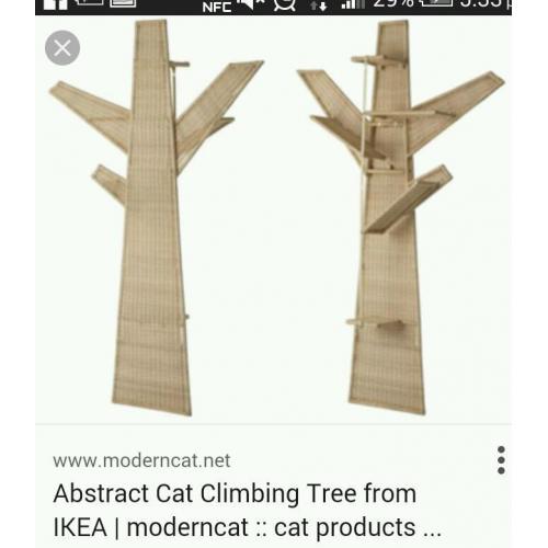 Cat climbing tree scratch post toy