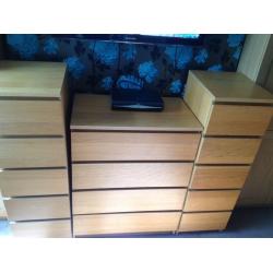 IKEA MALM CHESTS OF DRAWES