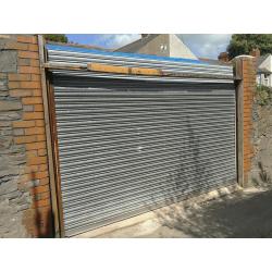 Metal shutter door for garage