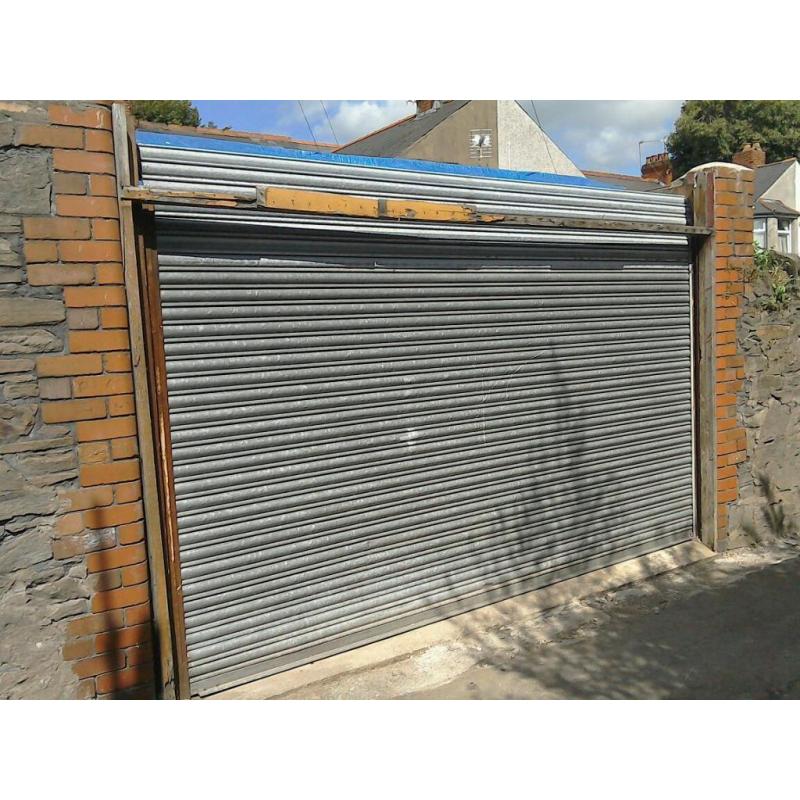 Metal shutter door for garage