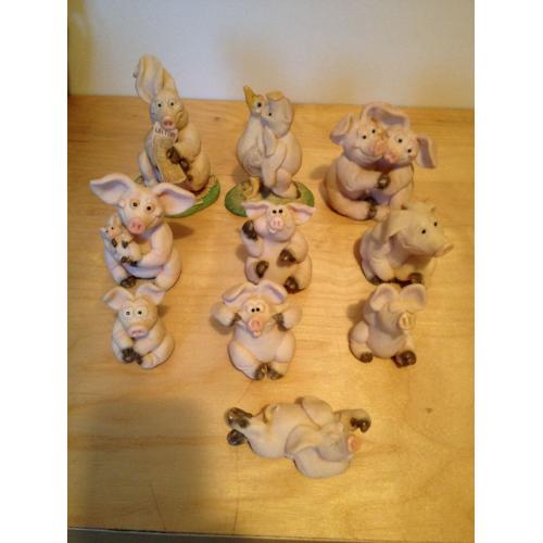 Ten piggin pigs ornaments