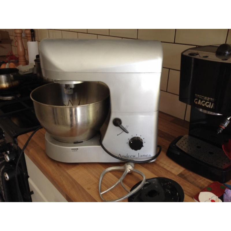 Andrew James 1300 Watt Electric Stand Food MIxer in Stunning Sliver