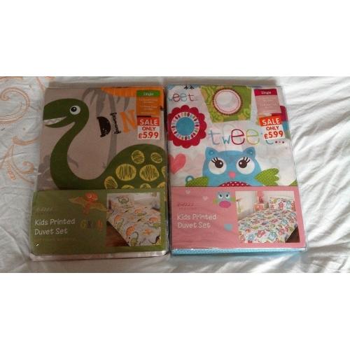 Brand-new Boys & Girls junior quilt cover sets